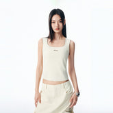 Women's Contrast U-Neck Knit Tank Top